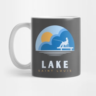 Lake Saint Louis Sitting on the Dock Mug